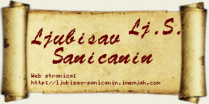 Ljubisav Saničanin vizit kartica